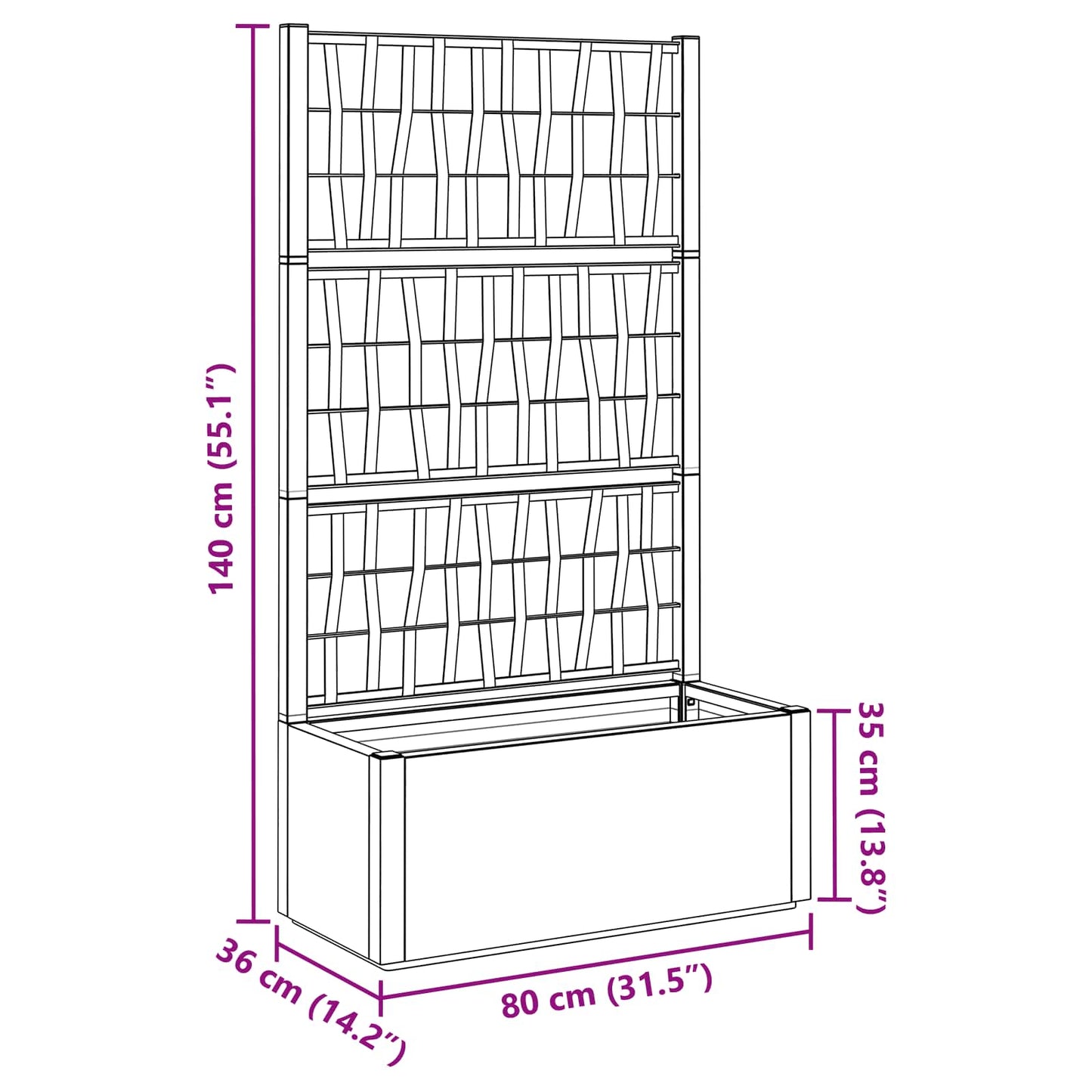 Tuinplanter Met Trellis Pp