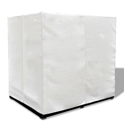 Loungebed Met Gordijnen Poly Rattan