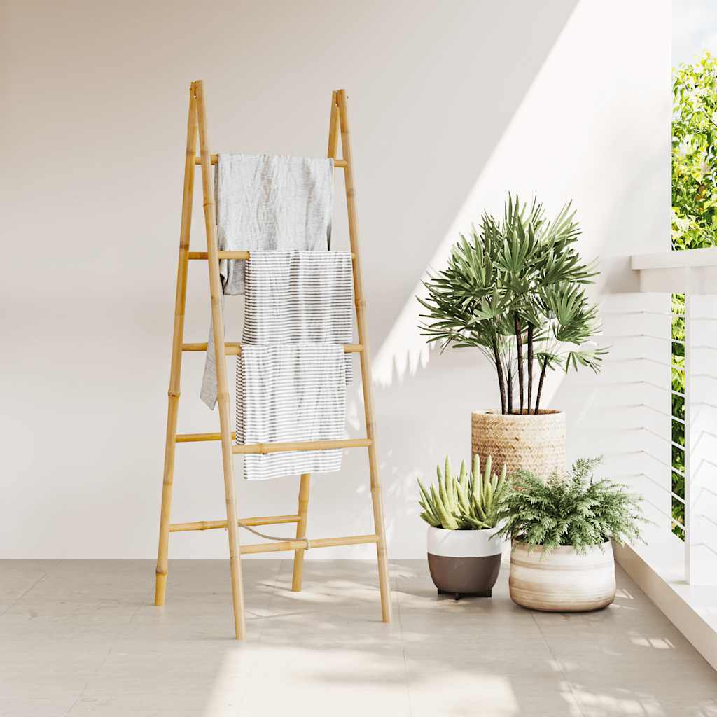 Handdoekladder Met 4 Sporten Bamboe