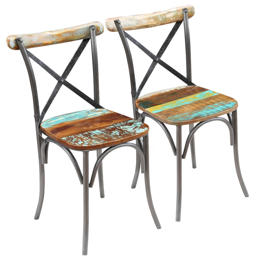 Kruisstoelen Massief Mangohout Wit
