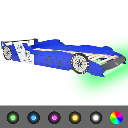 Kinderbed Raceauto Met Led-Verlichting 90X200 Cm