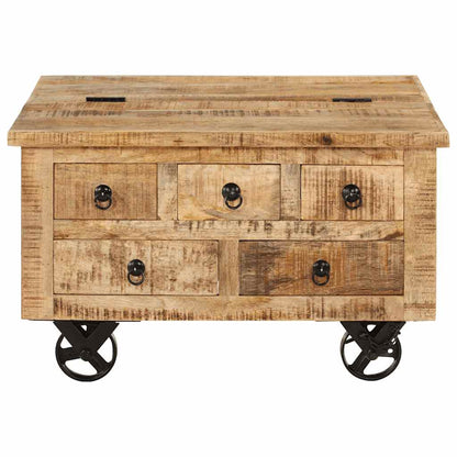 Salontafel 70X70X40 Cm Ruw Mangohout