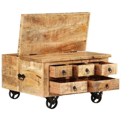 Salontafel 70X70X40 Cm Ruw Mangohout