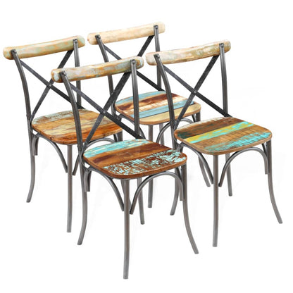 Kruisstoelen Massief Mangohout Wit