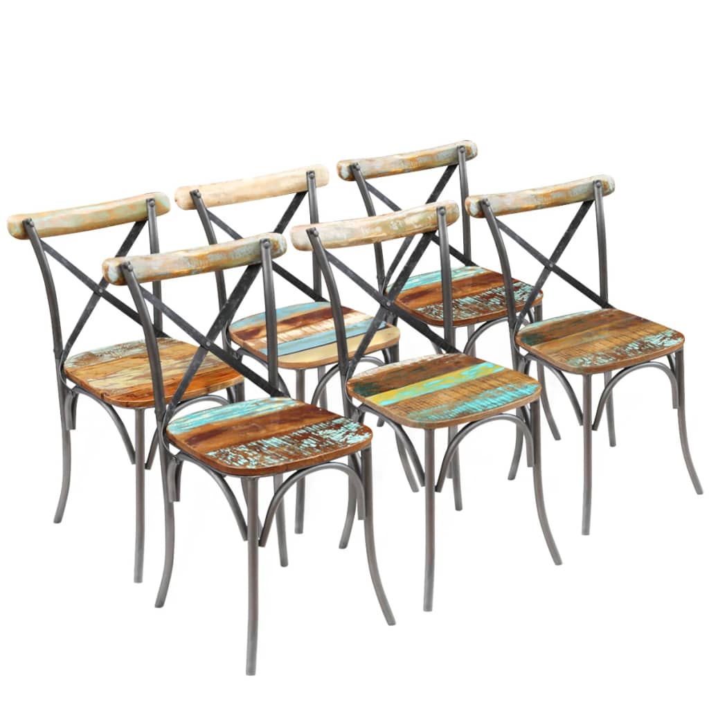 Kruisstoelen Massief Mangohout Wit