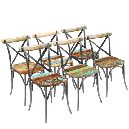 Kruisstoelen Massief Mangohout Wit