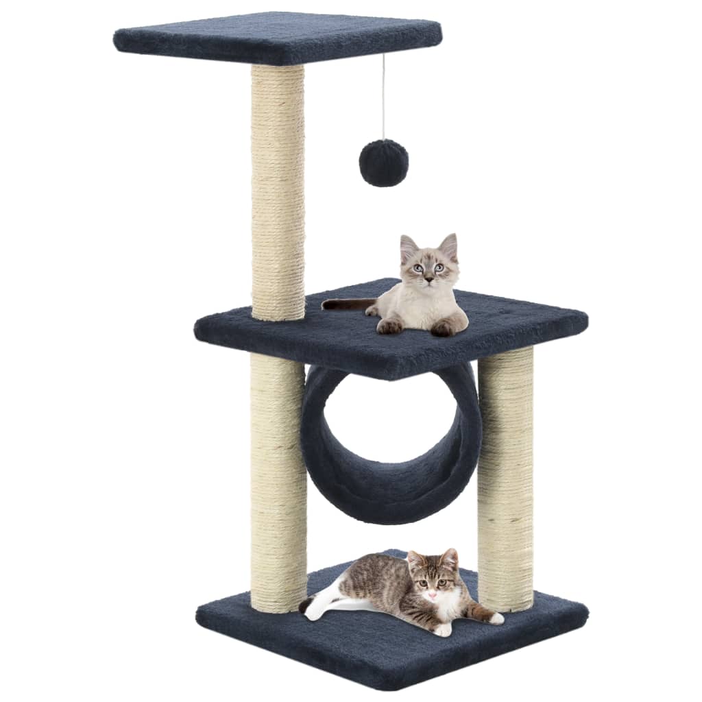 Kattenkrabpaal Met Sisal Krabpalen Pootafdrukken Beige