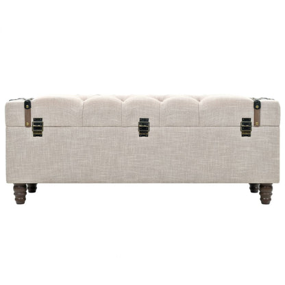 Opbergbankenset 112X37X45 Cm Massief Hout En Staal 3-Delig