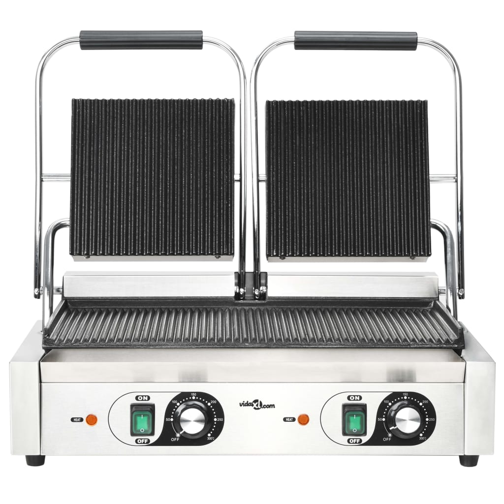 Panini Grill Dubbel Gegroefd 3600 W 57X30,5X20 Cm