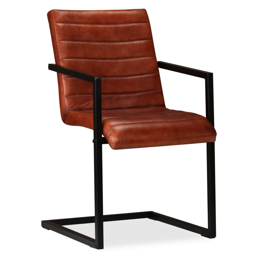 Eetkamerstoelen Echt Leer Bruin