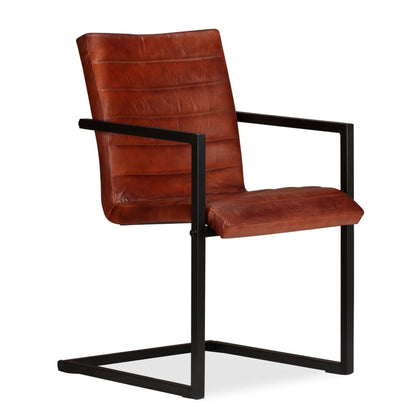 Eetkamerstoelen Echt Leer Bruin