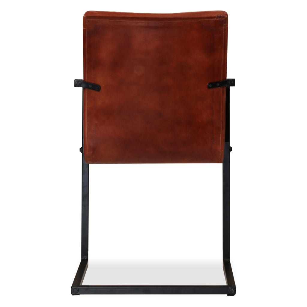 Eetkamerstoelen Echt Leer Bruin