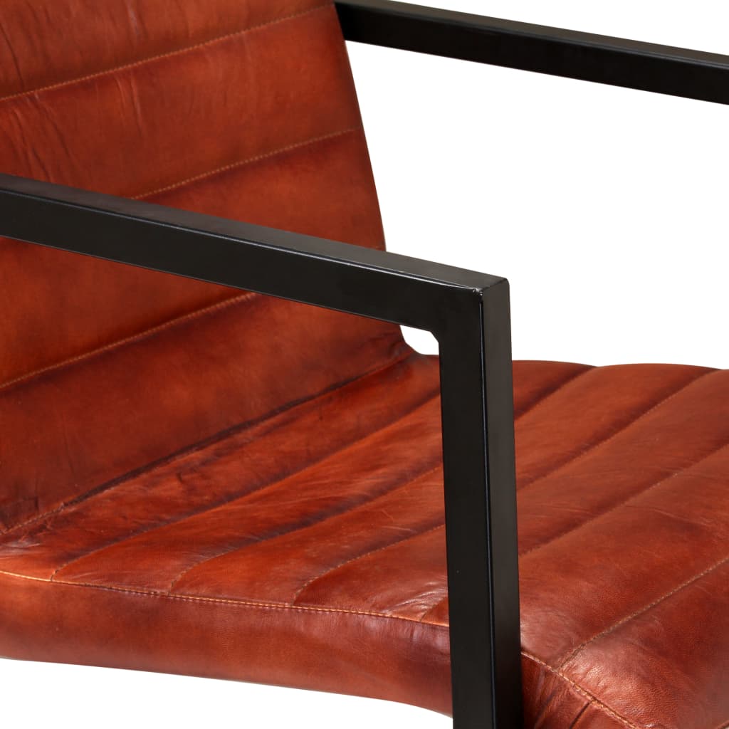 Eetkamerstoelen Echt Leer Bruin