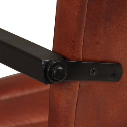 Eetkamerstoelen Echt Leer Bruin