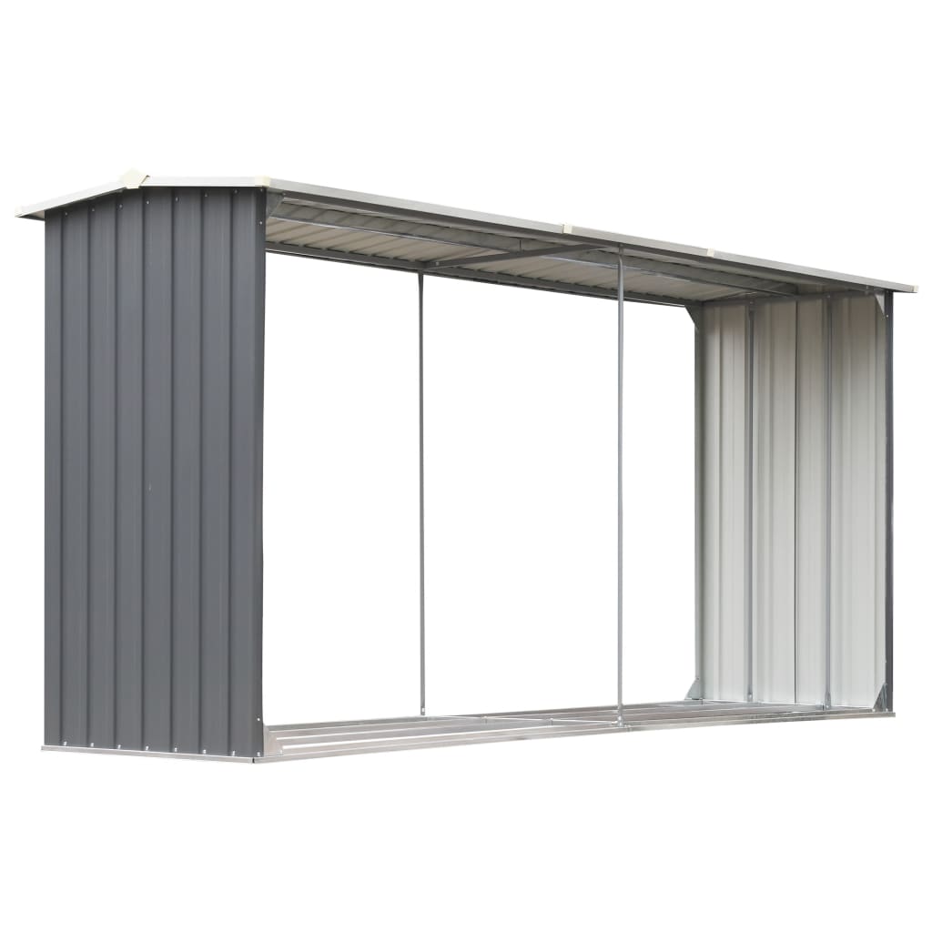 Haardhoutschuur 330X92X153 Cm Gegalvaniseerd Staal