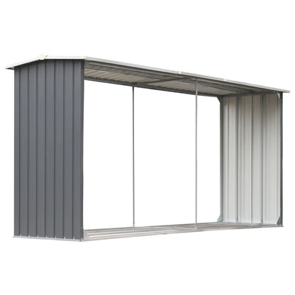 Haardhoutschuur 330X92X153 Cm Gegalvaniseerd Staal