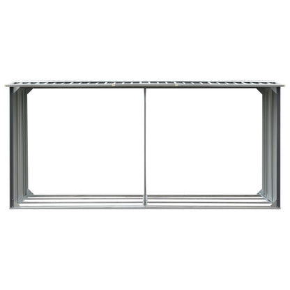 Haardhoutschuur 330X92X153 Cm Gegalvaniseerd Staal