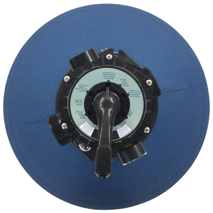 Zwembadzandfilter Met 6-Positie Ventiel Blauw