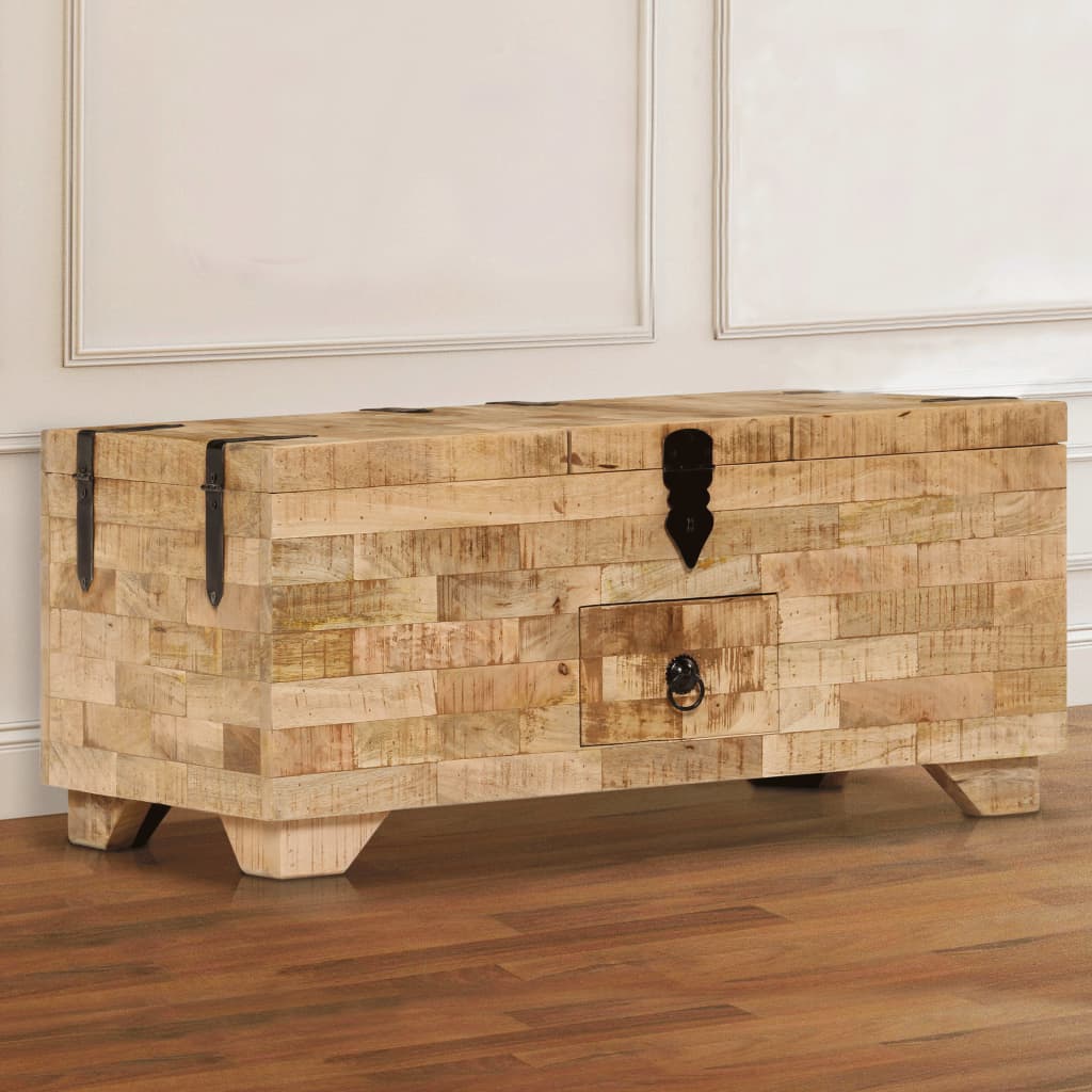 Salontafel 80X40X35 Cm Massief Mangohout