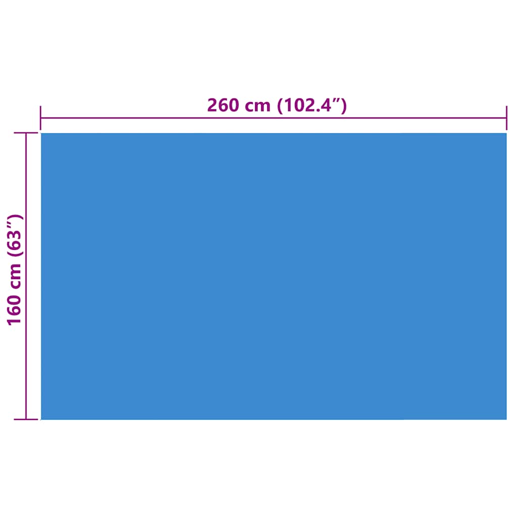 Zwembadzeil Rechthoekig Pe Blauw