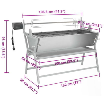 Draaispit Barbecue Ijzer En Roestvrij Staal