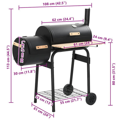 Rookbarbecue Houtskool Bruin