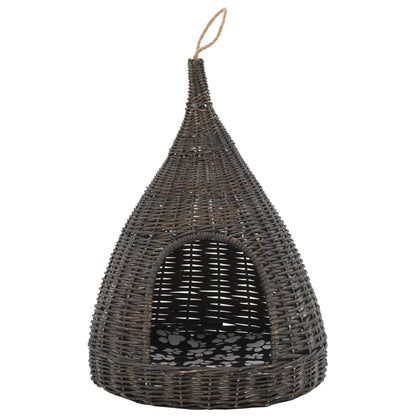 Kattenhuis Met Kussen Tipi 40X60 Cm Natuurlijk Wilgen
