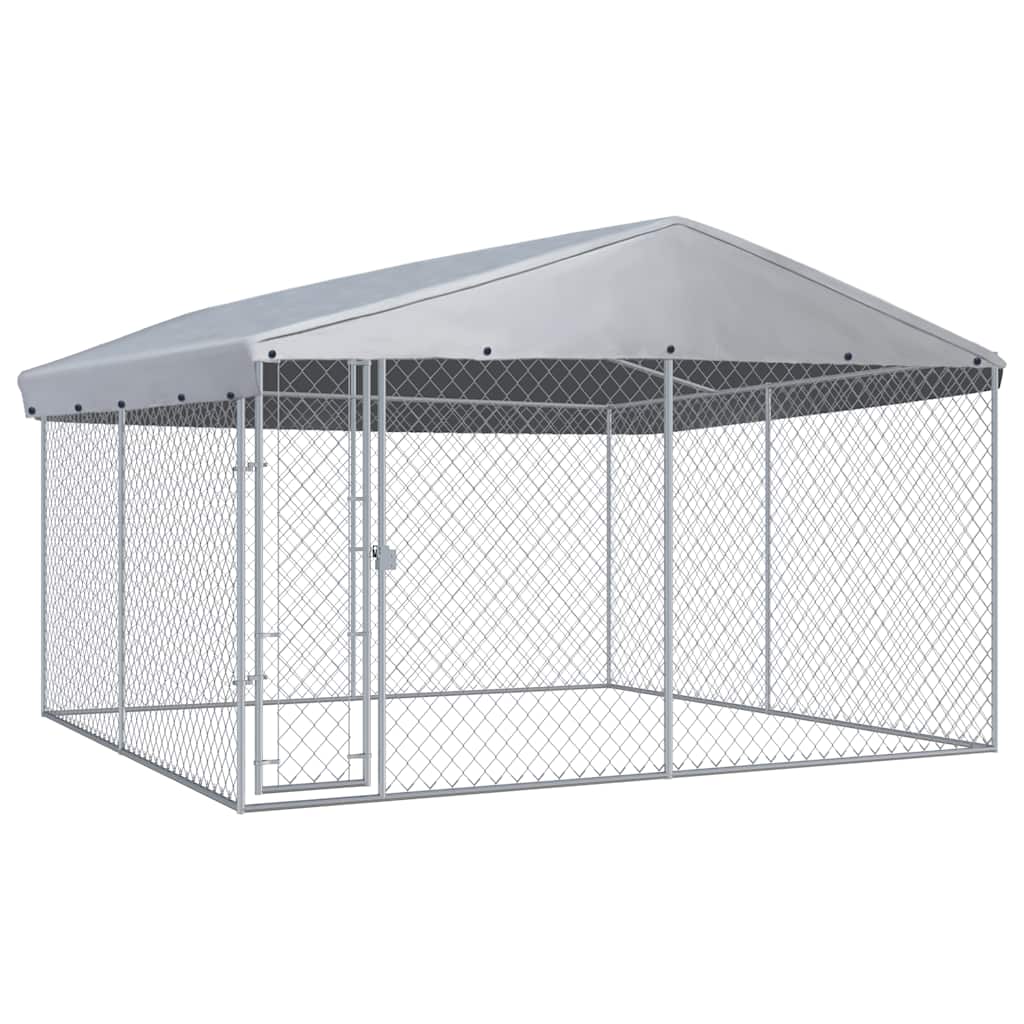 Hondenkennel Voor Buiten Met Dak 760X190X225 M