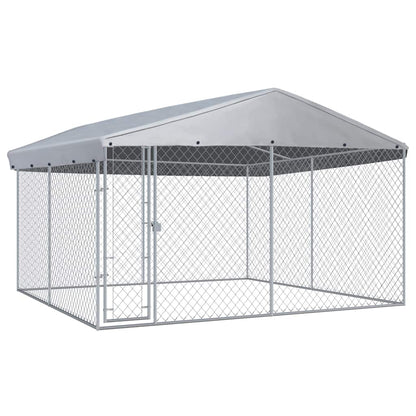 Hondenkennel Voor Buiten Met Dak 760X190X225 M