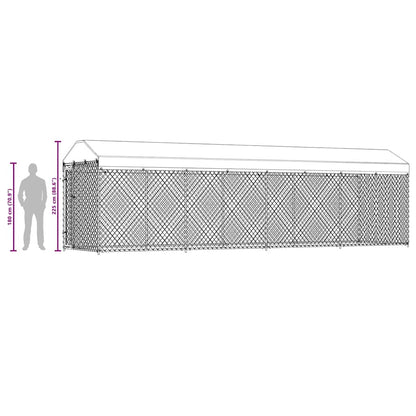 Hondenkennel Voor Buiten Met Dak 760X190X225 M