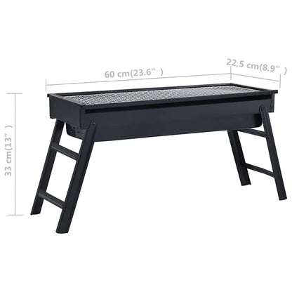 Campingbarbecue Draagbaar 60X22,5X33 Cm Roestvrij