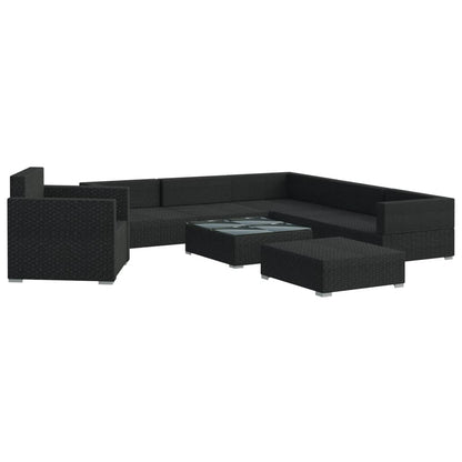 Loungeset Met Kussens Poly Rattan