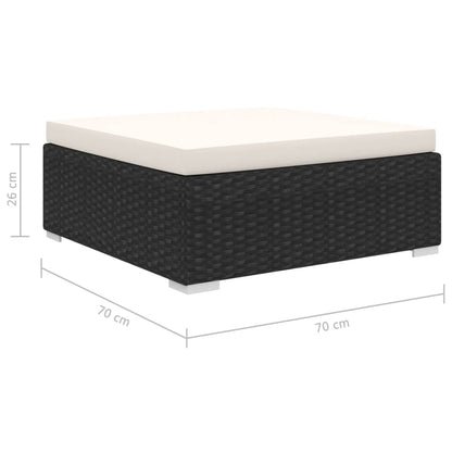Loungeset Met Kussens Poly Rattan