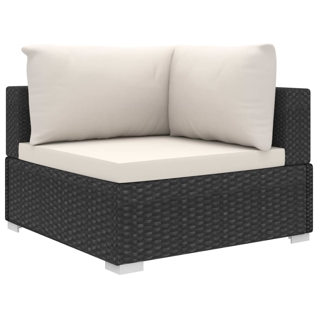 Loungeset Met Kussens Poly Rattan