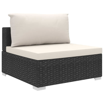 Loungeset Met Kussens Poly Rattan