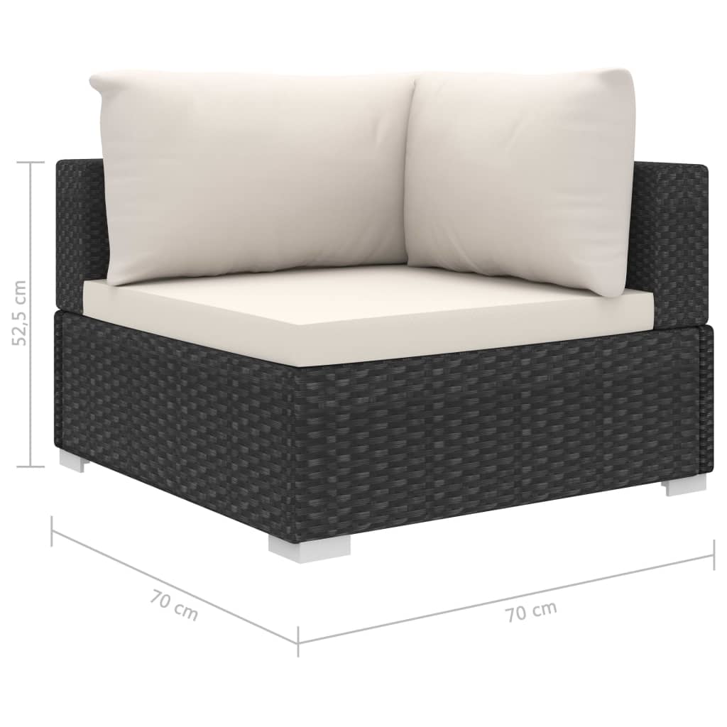 Loungeset Met Kussens Poly Rattan