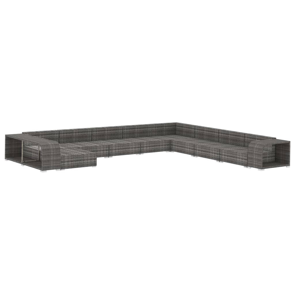 Loungeset Met Kussens Poly Rattan