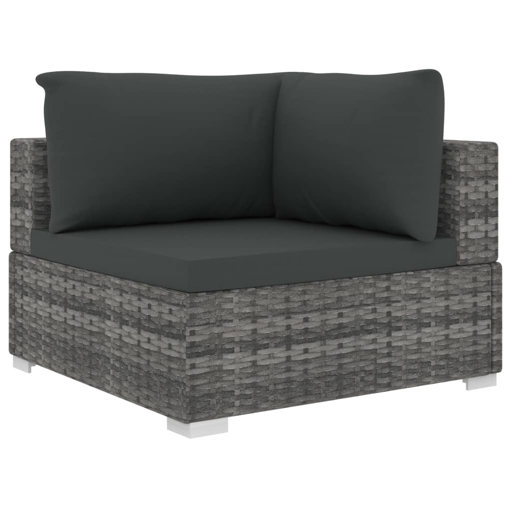 Loungeset Met Kussens Poly Rattan