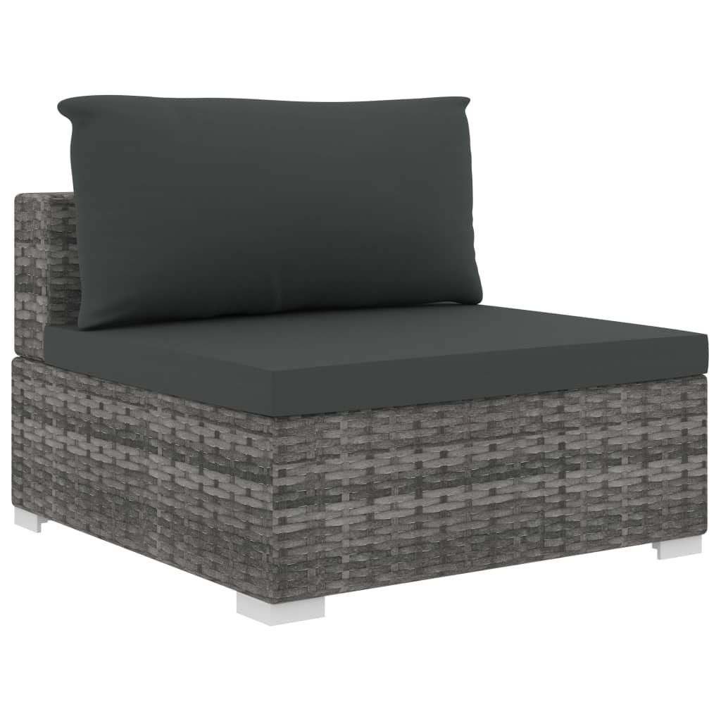 Loungeset Met Kussens Poly Rattan