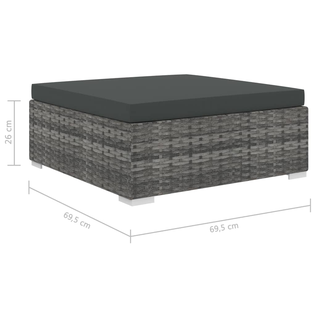 Loungeset Met Kussens Poly Rattan