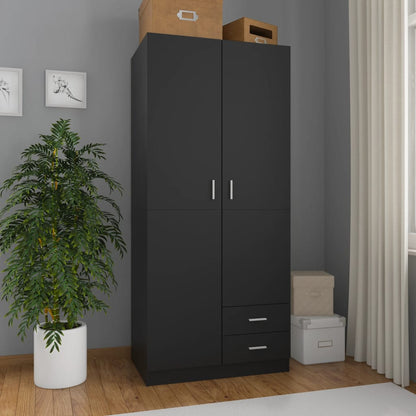Kledingkast 80X52X180 Cm Bewerkt Hout Kleurig