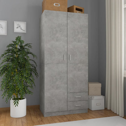Kledingkast 80X52X180 Cm Bewerkt Hout Kleurig