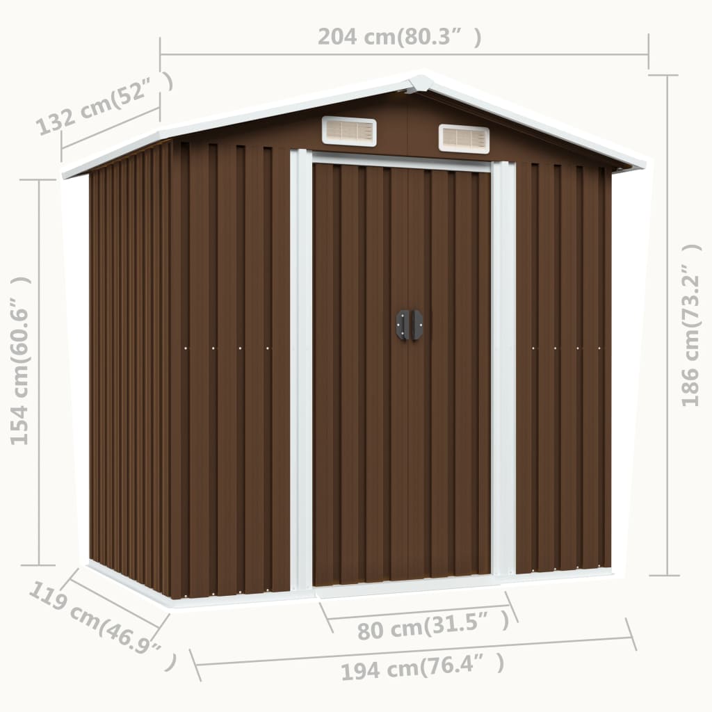 Tuinberging 204X132X186 Cm Staal