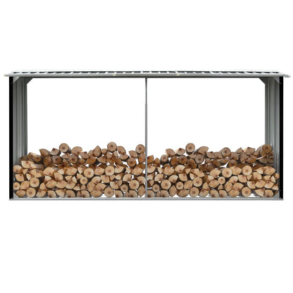 Haardhoutschuur 330X92X153 Cm Gegalvaniseerd Staal