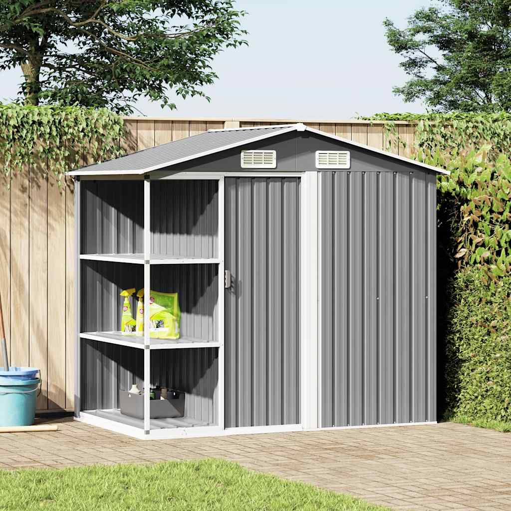 Tuinschuur Met Rek 205X130X183 Cm Ijzer