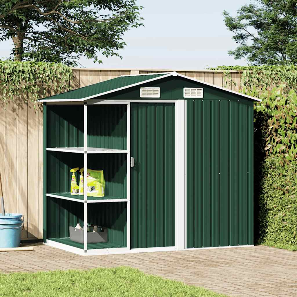 Tuinschuur Met Rek 205X130X183 Cm Ijzer