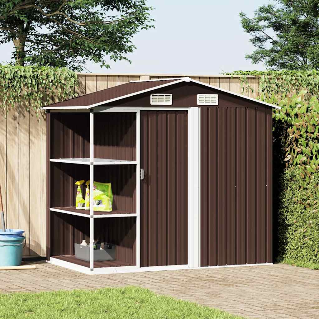 Tuinschuur Met Rek 205X130X183 Cm Ijzer