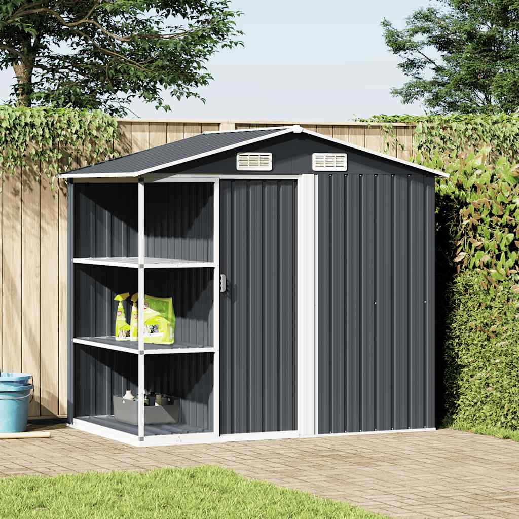 Tuinschuur Met Rek 205X130X183 Cm Ijzer