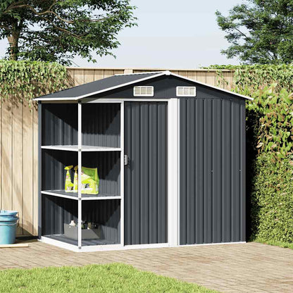 Tuinschuur Met Rek 205X130X183 Cm Ijzer