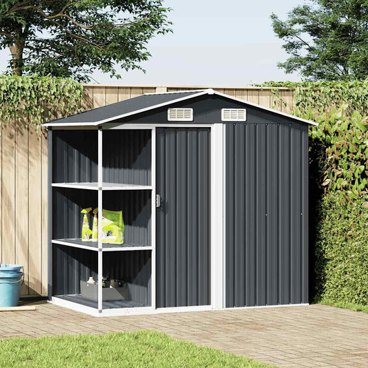 Tuinschuur Met Rek 205X130X183 Cm Ijzer